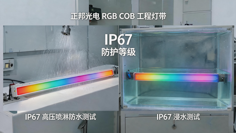 jimeng-2026-07-22-8813-高清实景实验室工业测评摄影,画面干净专业,同框双测试场景。标明是正邦光电的IP6... jimeng-2026-07-22-8813-高清实景实验室工业测评摄影,画面干净专业,同框双测试场景。标明是正邦光电的IP6...