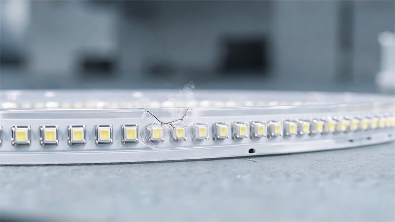 jimeng-2026-09-03-4883-8K超写实防水COB LED灯带结构特写,展示透明封装层和发光芯片,局部封装出现... jimeng-2026-09-03-4883-8K超写实防水COB LED灯带结构特写,展示透明封装层和发光芯片,局部封装出现...
