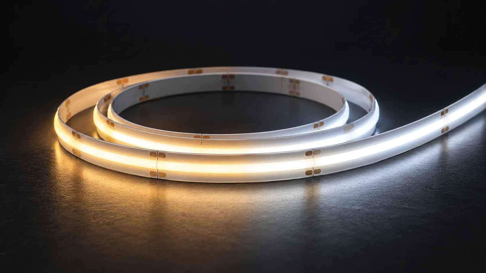 640LED/m CCT双色温COB灯带｜DC24V可调色温柔性LED灯带｜2700K-6500K