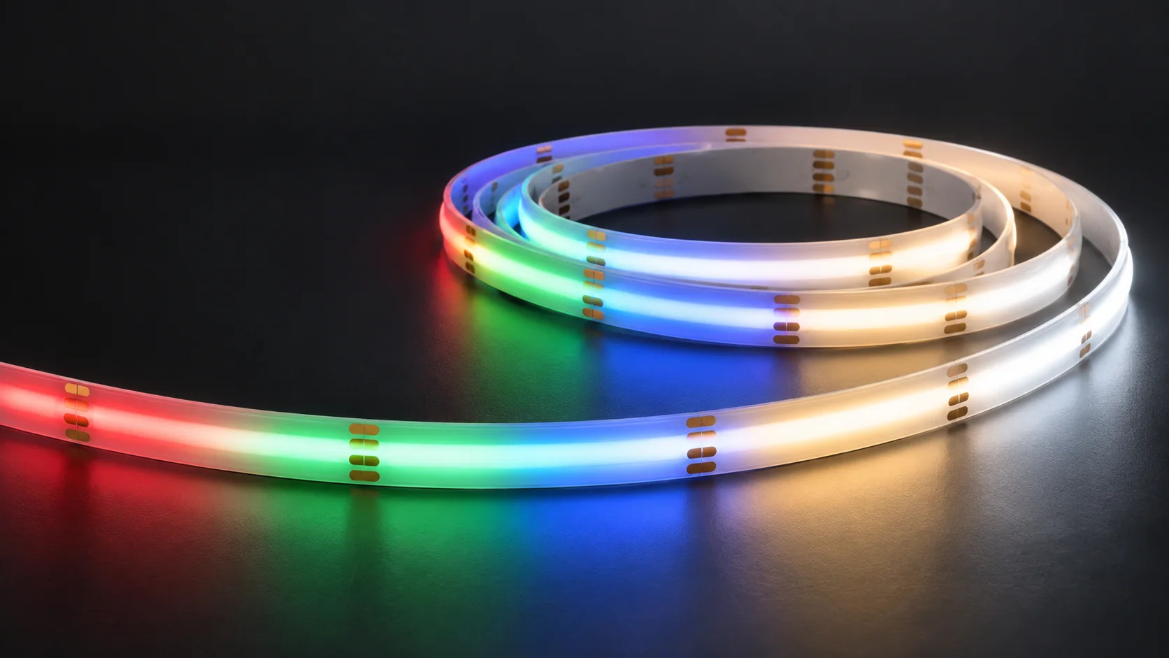 840LED/m RGBCW五合一COB灯带｜智能IC控制RGBW+CCT柔性LED灯带