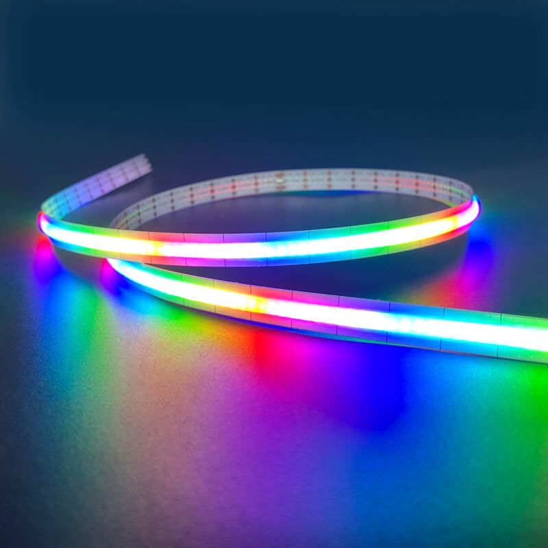 1056LED/m COB幻彩灯带｜24V SPI智能控制柔性LED灯带｜动态渐变照明应用